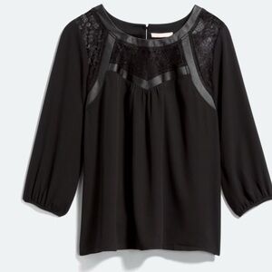 Skies are Blue Spooner Lace Inset Blouse // Size Medium